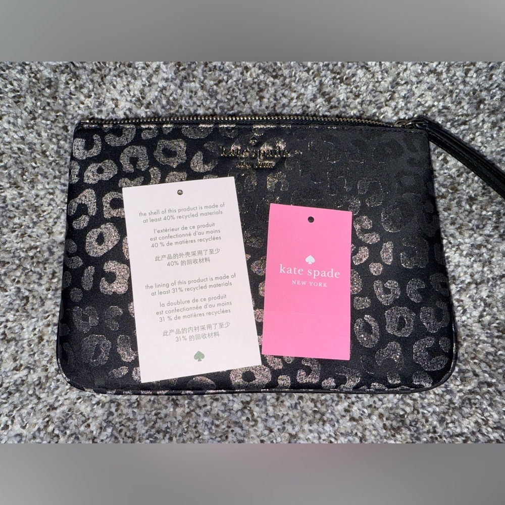 Kate spade black leopard Chelsea wristlet - Picture 6 of 7